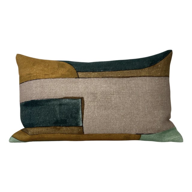 District Linen Pillow Cover in Tobacco Brown, 12x22 Pillow For Sale