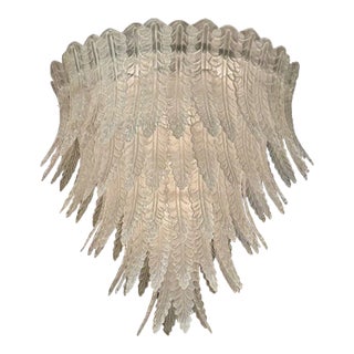 Large Scale Murano Waterfall Chandelier For Sale