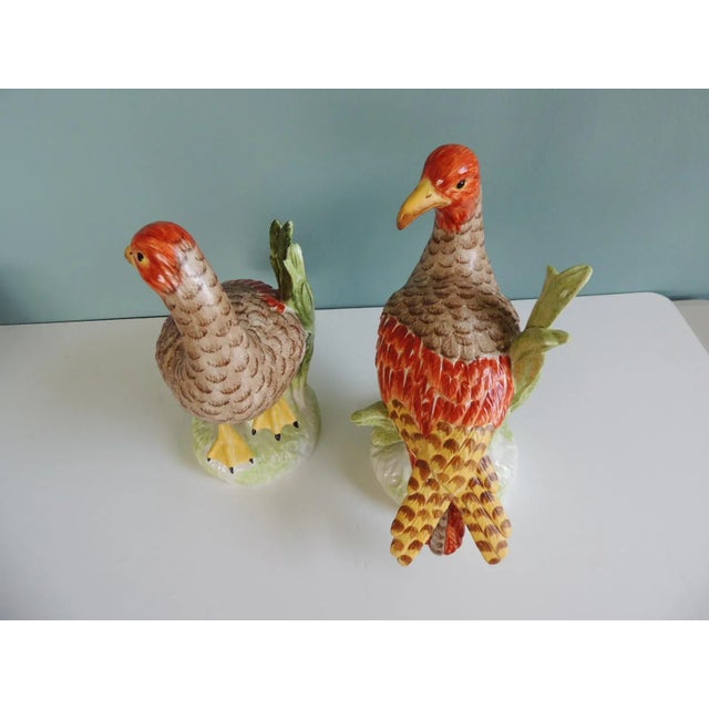 Orange and Green Chelsea House Inc Ceramic Birds - Set of 2 For Sale In Tampa - Image 6 of 10