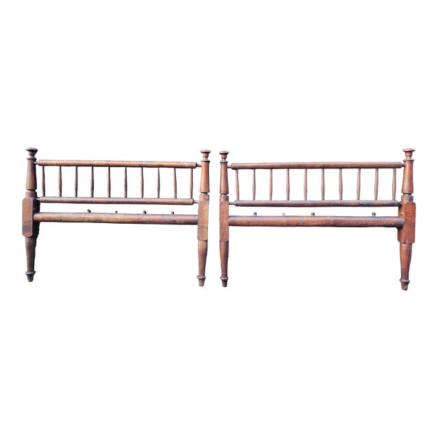 Antique Arts and Crafts Tulip Finial Spindle 3/4 Three Quarter Rope Bed