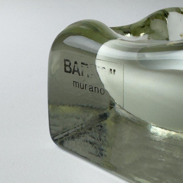Mid-Century Modern Vintage Murano Glass Ashtray from Alfredo Barbini, Italy, 1980s For Sale - Image 3 of 15