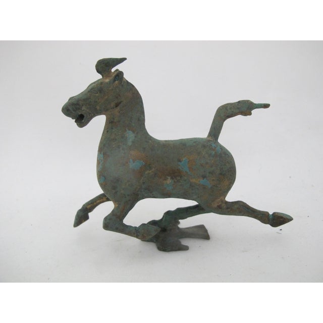 Chinese Bronze Flying Horse of Gansu Han Dynasty Style Figurine Sculpture For Sale - Image 9 of 12