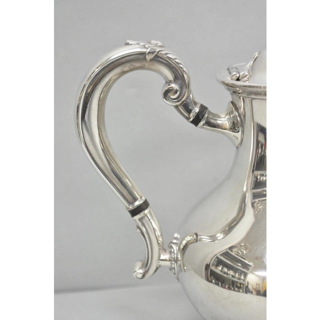 Vintage Reed & Barton Regent 5600 Silver Plated Tea Coffee Service - 4 Pc Set For Sale In Philadelphia - Image 6 of 15