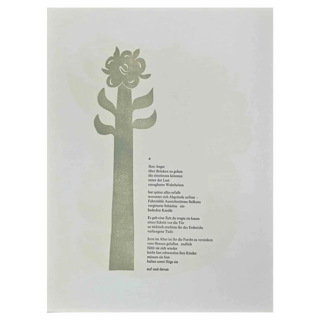 Jean Lurquat, Composition, Original Lithograph, Mid 20th-Century For Sale