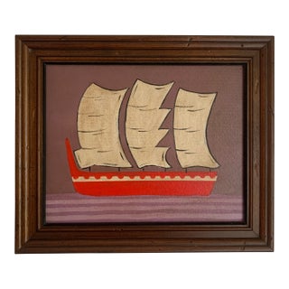 Contemporary Impressionist Style Seascape Painting on Canvas, Framed For Sale