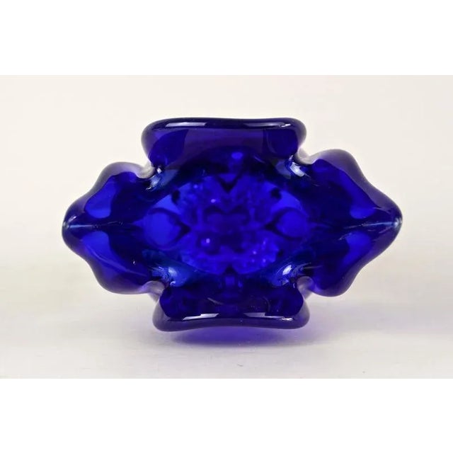 Vintage Dark Blue Murano Glass Vase, 1960s For Sale - Image 15 of 18