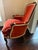 Late 20th Century Henredon French Provincial Rust Velvet Armchair With Contrasting Welt & Down Cushion For Sale - Image 12 of 12