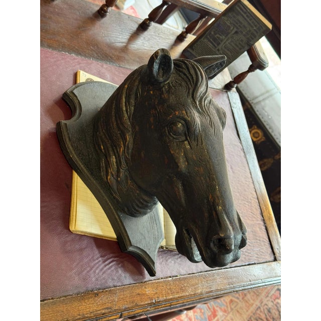 19th Century Wooden Horse Head Trade Sign For Sale - Image 11 of 18