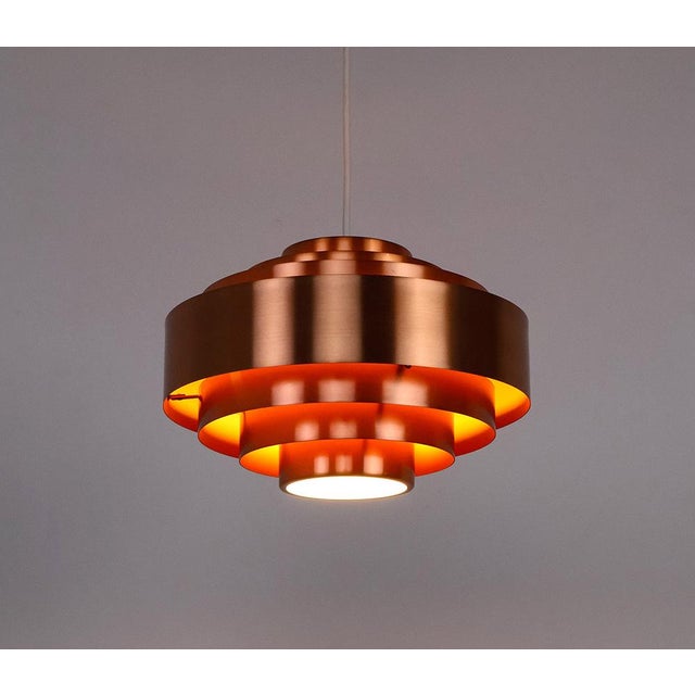 Ultra Pendant Lamp in Copper by Jo Hammerborg for Fog & Mørup, 1960s For Sale - Image 6 of 11