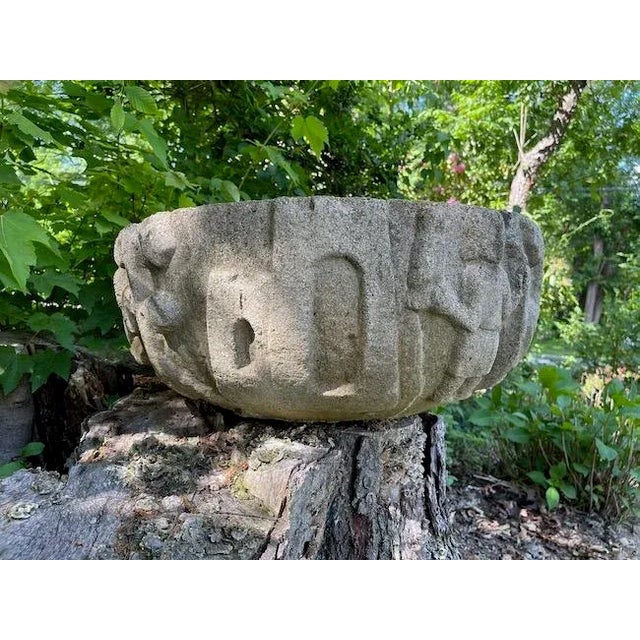 Early 20th Century Large Antique Stone Planter With Medieval Hunting Scene For Sale - Image 5 of 13