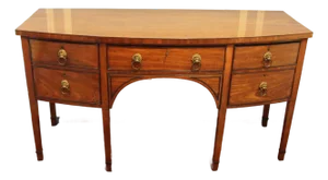 Circa 1790 George III Period English Bowfront Sideboard