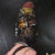 Tribal Contemporary Oil Painting Portrait With Tribal Headdress and Pink Garment For Sale - Image 3 of 7