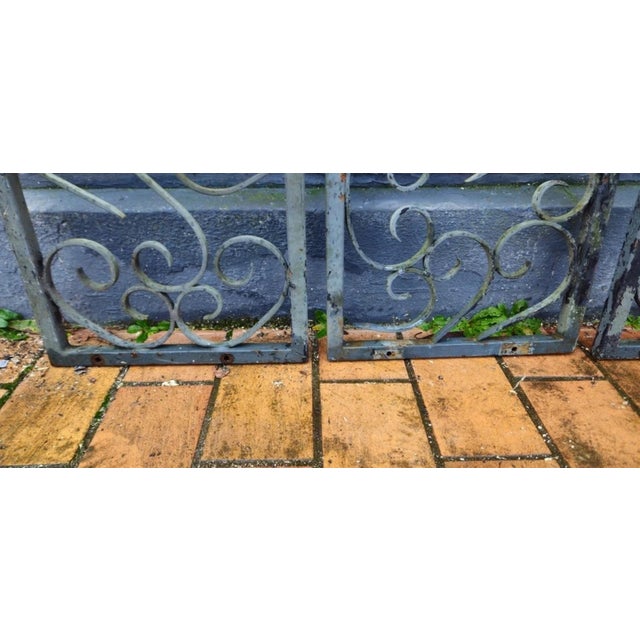 Black Antique Decorative Wrought Iron Panels, 1890s, Set of 4 For Sale - Image 8 of 9