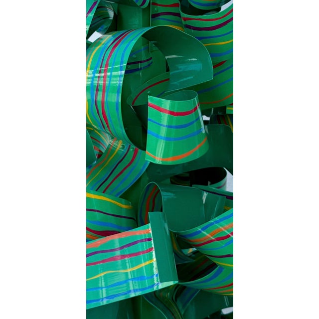 Metal Dorothy Gillespie, Huge Dorothy Gillespie Colorful Abstract Expressionist Enamel Painted Sculpture, 2001 For Sale - Image 7 of 14