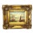 Vintage Sailboat Oil Painting: Ornate Gold Frame For Sale