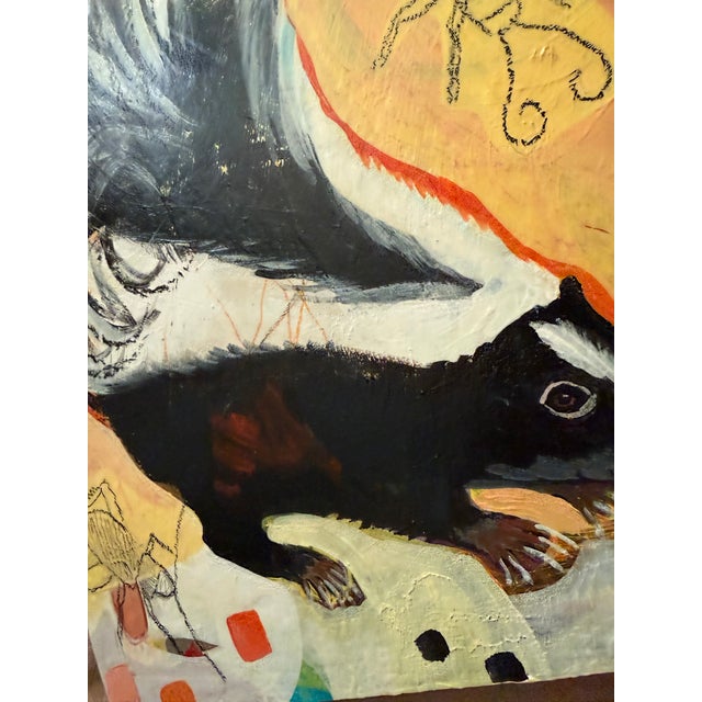 Paint "Crickets for Snacks" a Skunk Painting by LWren Walraven For Sale - Image 7 of 9