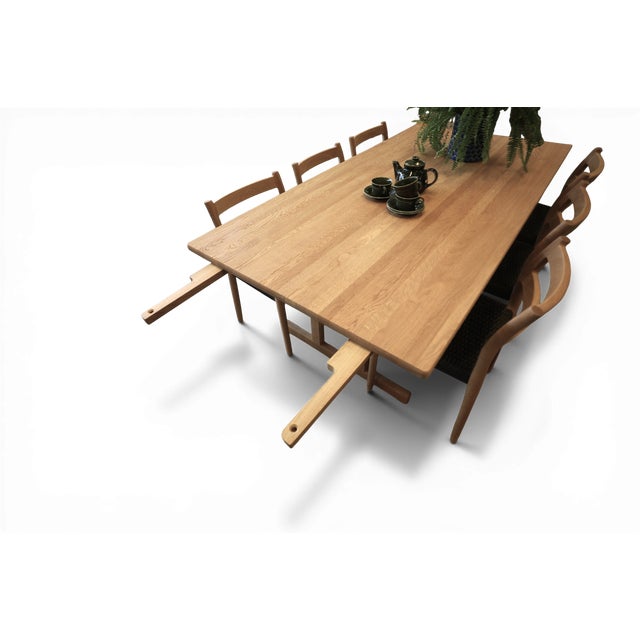 Dining Table in Oak with Two Leaves by Børge Mogensen for Snedkargaarden, 2008 For Sale - Image 18 of 18