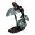 Large Bronze Frog Fountain - Climbing Mushroom Garden Sculpture - 54"h For Sale