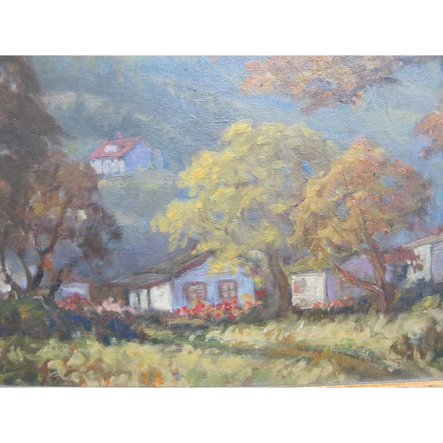 Clyde Leon Keller Signed Hillside Landscape Oregon Oil Painting Gilt Frame For Sale - Image 4 of 11