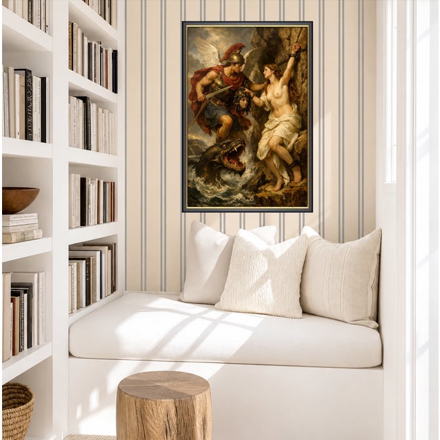 Atelier Aria Lumae Perseus and Andromeda Original Contemporary Fine Art Hahnemuhle Gallery Board Print Prestige Focal Panel 32 X 48 For Sale - Image 14 of 18