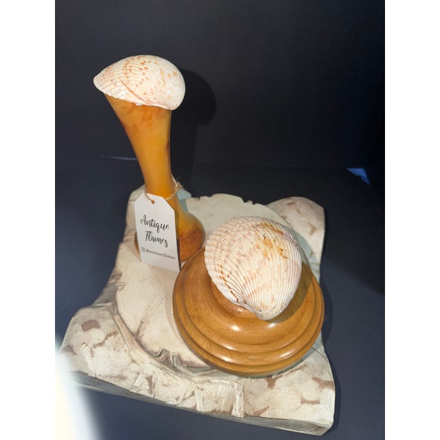Celestial Meets the Sea Mid-Century Wooden Art-Coastal Art Sculpture For Sale - Image 4 of 4