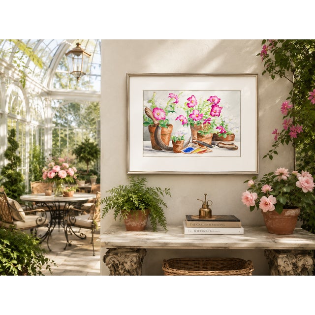 Potted Wild Roses - Tomoko Parry, C. 1990s For Sale - Image 10 of 10