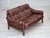 Brown Swedish 2-Seater Sofa in Brown Leather and Dark Beech, 1970s For Sale - Image 8 of 18