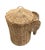 Wood Woven Wicker Elephant Laundry Hamper With Lid For Sale - Image 7 of 9