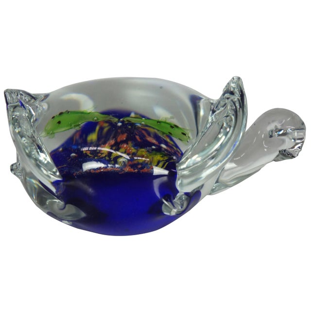 Modern Vintage Italian Art Glass Sea Turtle Aquarium Paperweights - a Pair For Sale - Image 3 of 13