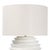 A tactile white finish on the Nabu table lamp accentuates its accordion-like base. Its simple air yet artisan feel would...