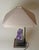 Metal Amethyst Table Lamp in Brass with Silk Lampshade, 1970s For Sale - Image 7 of 18