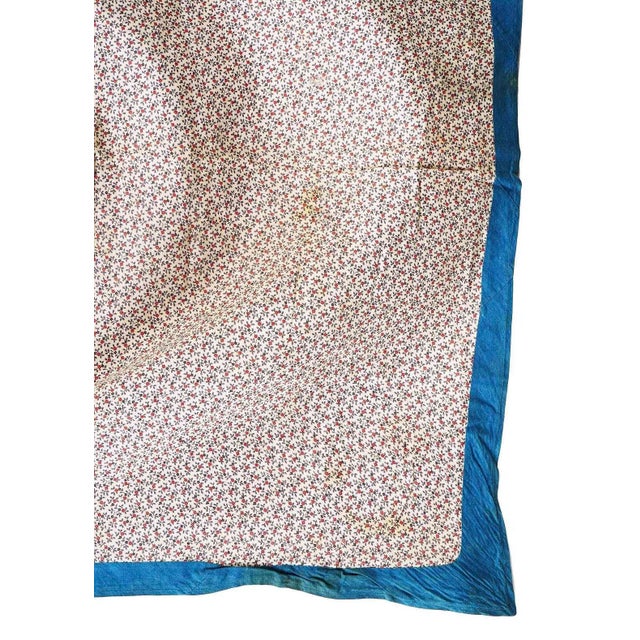 1850s Kalamkari Export Indian Dyed Cotton Cloth Machilipatnam Andhra Pradesh India Wall Hanging For Sale - Image 4 of 4