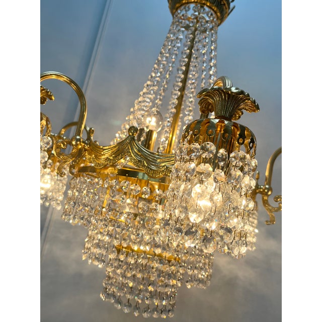 Vintage Crystal Swarovski Chandelier, 1960s For Sale - Image 17 of 18