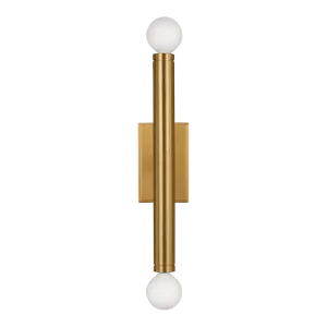 Thomas O'Brien By Visual Comfort Studio Beckham 2-Light Medium Sconce in Burnished Brass
