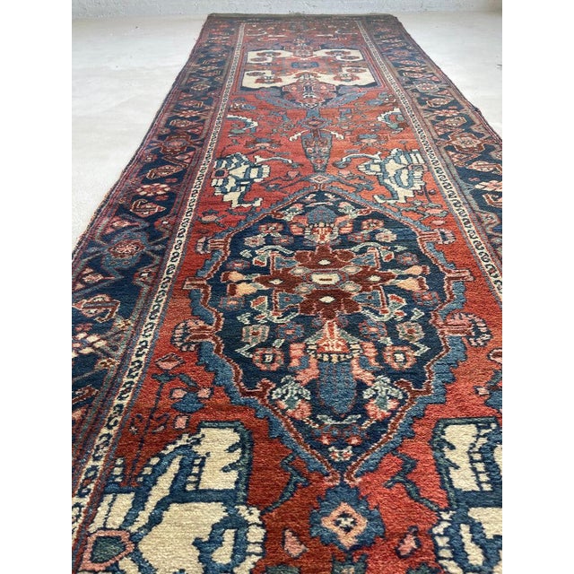 Antique Persian Malayer Over-sized Extra Long Beautiful Cypress Tree Runner Rug 3.4 x 17 For Sale - Image 9 of 17
