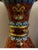Red Pair of Gilt and Cloisonné Enamel Vases For Sale - Image 8 of 9