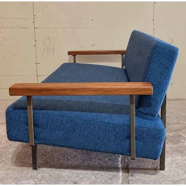 Blue Dutch Early Edition Lotus 3-Seater Sofa by Rob Parry for Gelderland, 1950s For Sale - Image 8 of 17