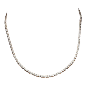6.12 Ct Diamond Tennis Necklace 4-Prong