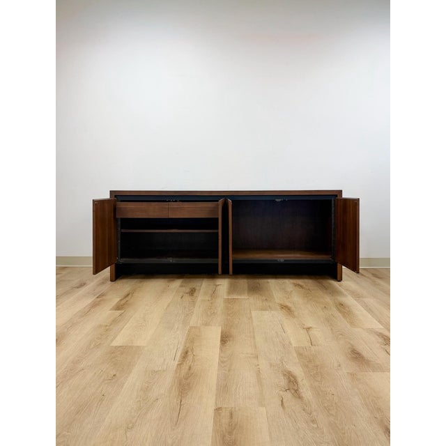 Brown Dillingham MCM Credenza Vintage Long Sideboard Buffet Tv Stand Media Console For Sale - Image 8 of 15