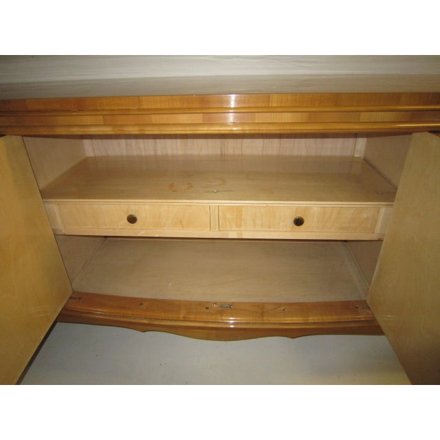 1940s Andre Arbus Style Sycamore Credenza with Parquetry Inlay For Sale - Image 11 of 13