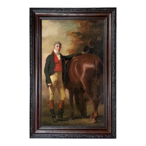 George Harley Drummond (C. 1808) Framed Oil Painting Print on Canvas in Brown & Black Solid Oak Frame- Framed to 17-1/2" X 26-1/2"
