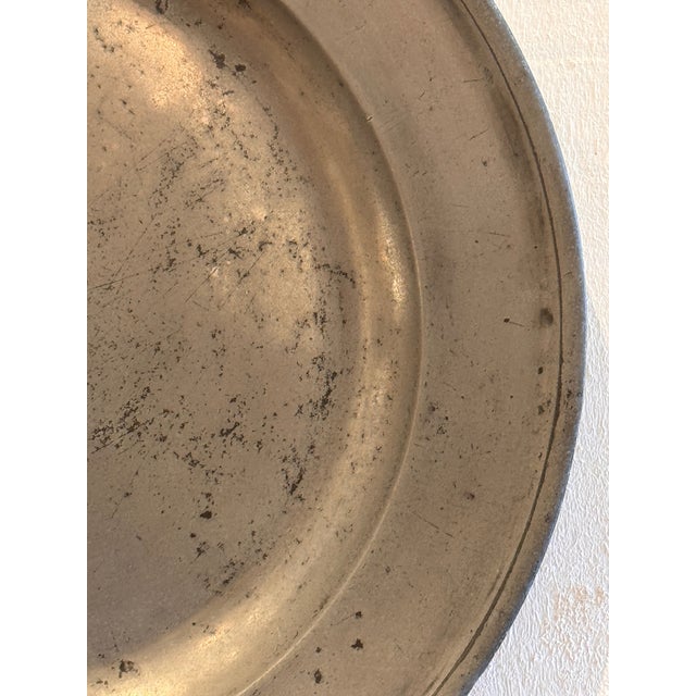 18th Century English Pewter Charger For Sale - Image 4 of 7