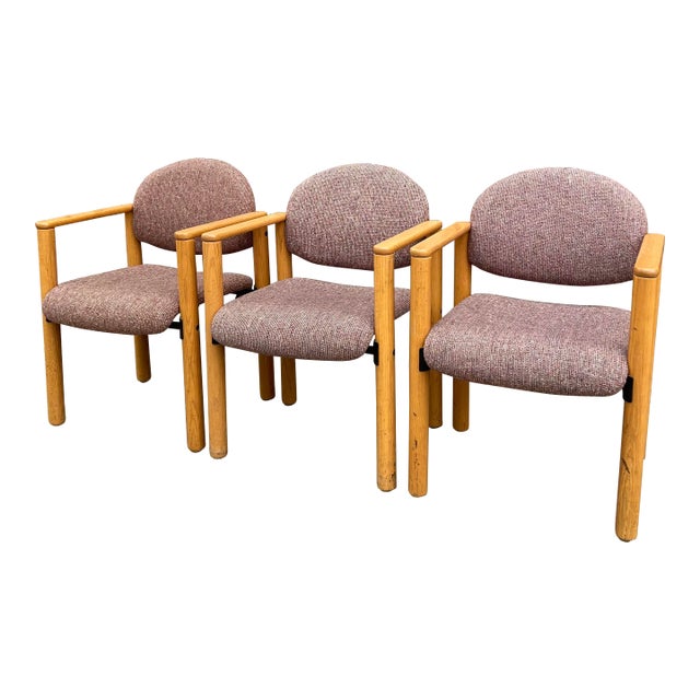 Set of 3 Mid Century Modern Artec Office Chairs For Sale