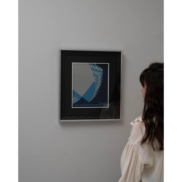 Infuse your living space with the minimalist elegance of this 20th Century Belgian painting by René Berdal. This artwork,...