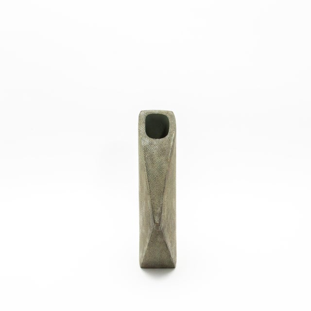 Animal Skin Shagreen Vase by R&y Augousti For Sale - Image 7 of 8