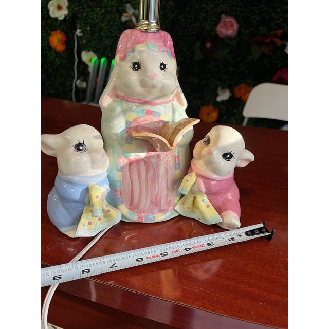 Up for consideration is a beautiful vintage nursery/children's room ceramic bunny table lamp. This would look lovely in...
