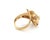 Mid 20th Century Diamond Emerald Fish Bypass Ring 14K Yellow Gold Size 5.5 For Sale - Image 4 of 6