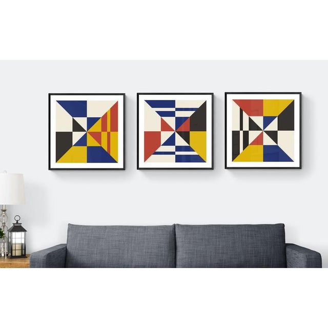Modern "Modern Nautical Black Block A" Geometric Fine Art Print by Melinda Cox 20" X 20" For Sale - Image 3 of 4