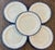 Antique Early 19th Century English Georgian Pearlware Creamware Blue Feather or Shell Edge Dinner Plates - Set of 5 For Sale - Image 12 of 16
