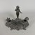 Inkwell for Writing Desk with Winged Putto in Burnished Antimony, 20th Century For Sale - Image 12 of 12